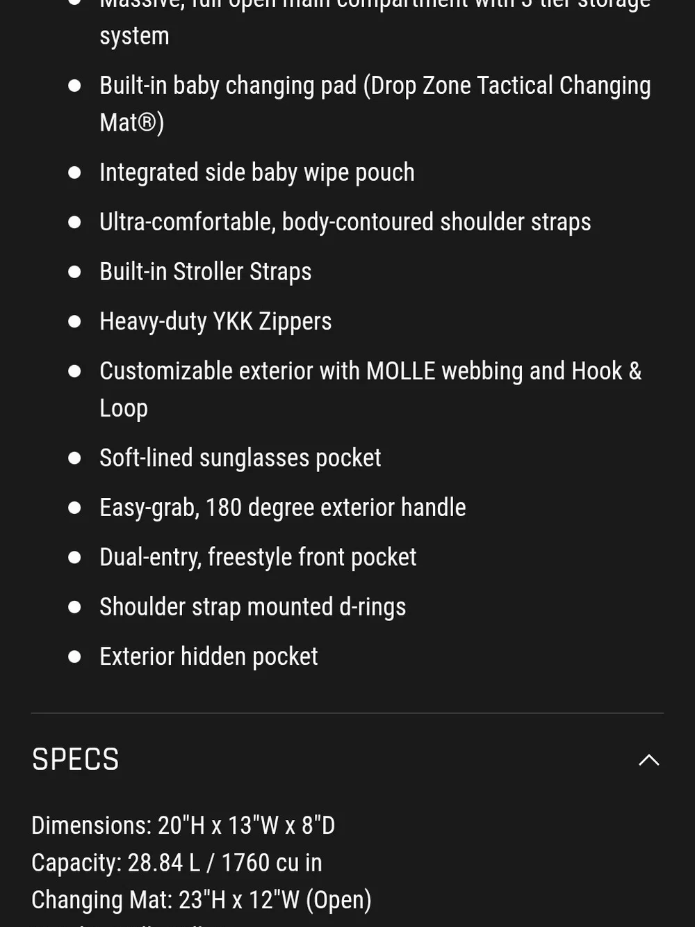 Tactical Baby Gear Diaper Bag